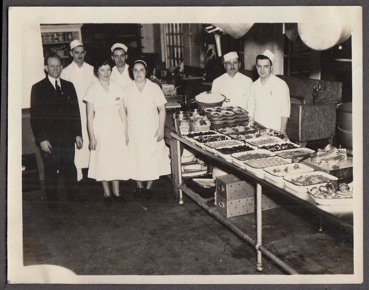 Laurier & Co kitchen crew General Motors Harrison NJ vernacular snapshot 1937