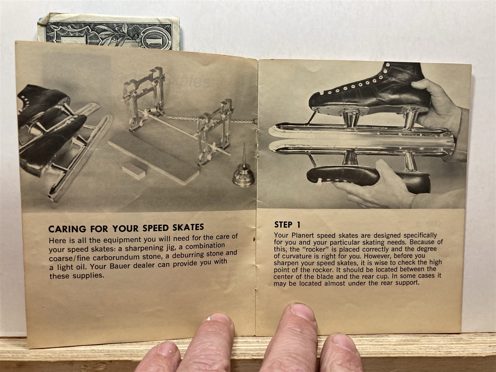 1960’s Bauer Caring for Your Speed Skates Booklet NHL Skating Hockey Vtg