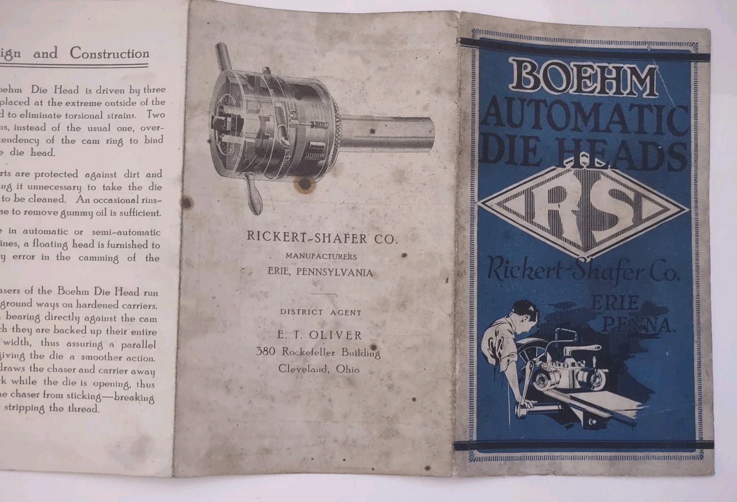 1940s Rickert-Shafer Manufacturers Erie PA Brochures Tapping Machines Die Heads