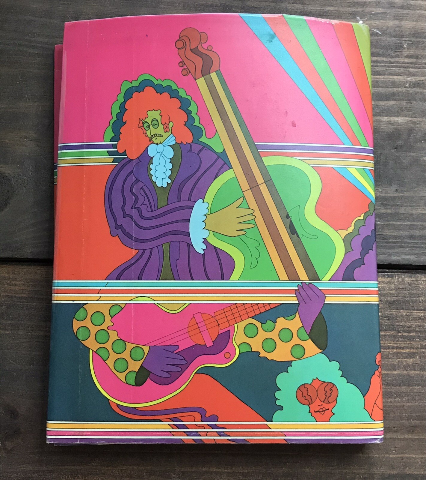 Peter Max 1970’s Burger King Psychedelic Rock Art “School Daze” Book Cover-RARE