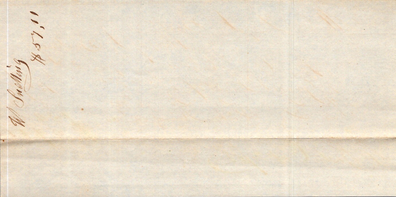 1850s Sarlling Bill of Sale Iron-Gall Ink MS Laid Paper Americana