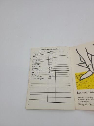 Bell System Yellow Pages Area Code Handbook 1961