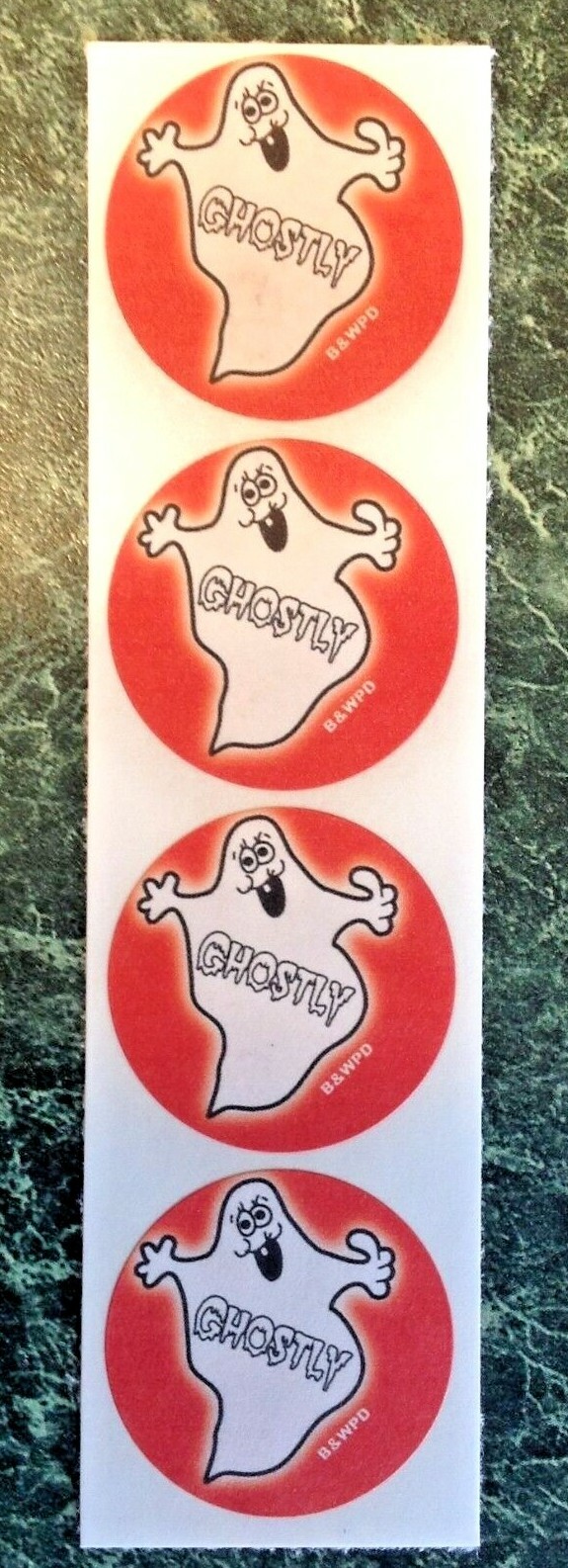 4 HALLOWEEN Wacky Whiffers Matte MAX SCENT Scratch & Sniff Sticker GHOSTLY GHOST