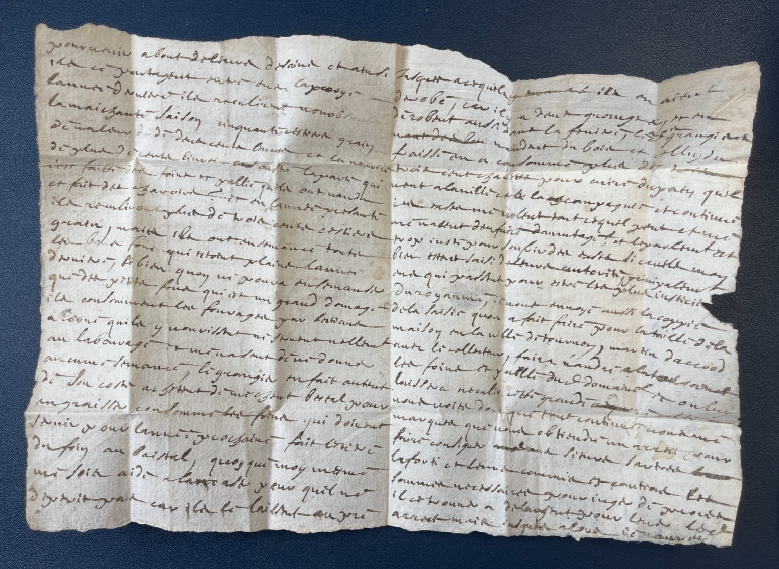 Letter of Tournon On Rhone (Dauphine) / Brand Postal Manuscript Of Tain / 1724