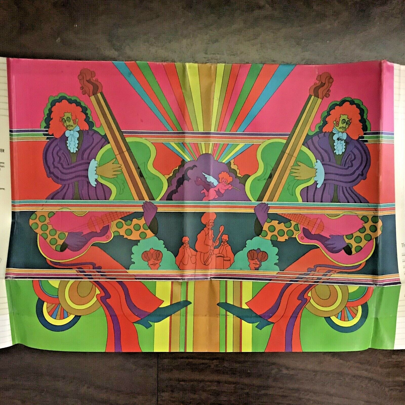 Peter Max 1970’s Burger King Psychedelic Rock Art “School Daze” Book Cover-RARE