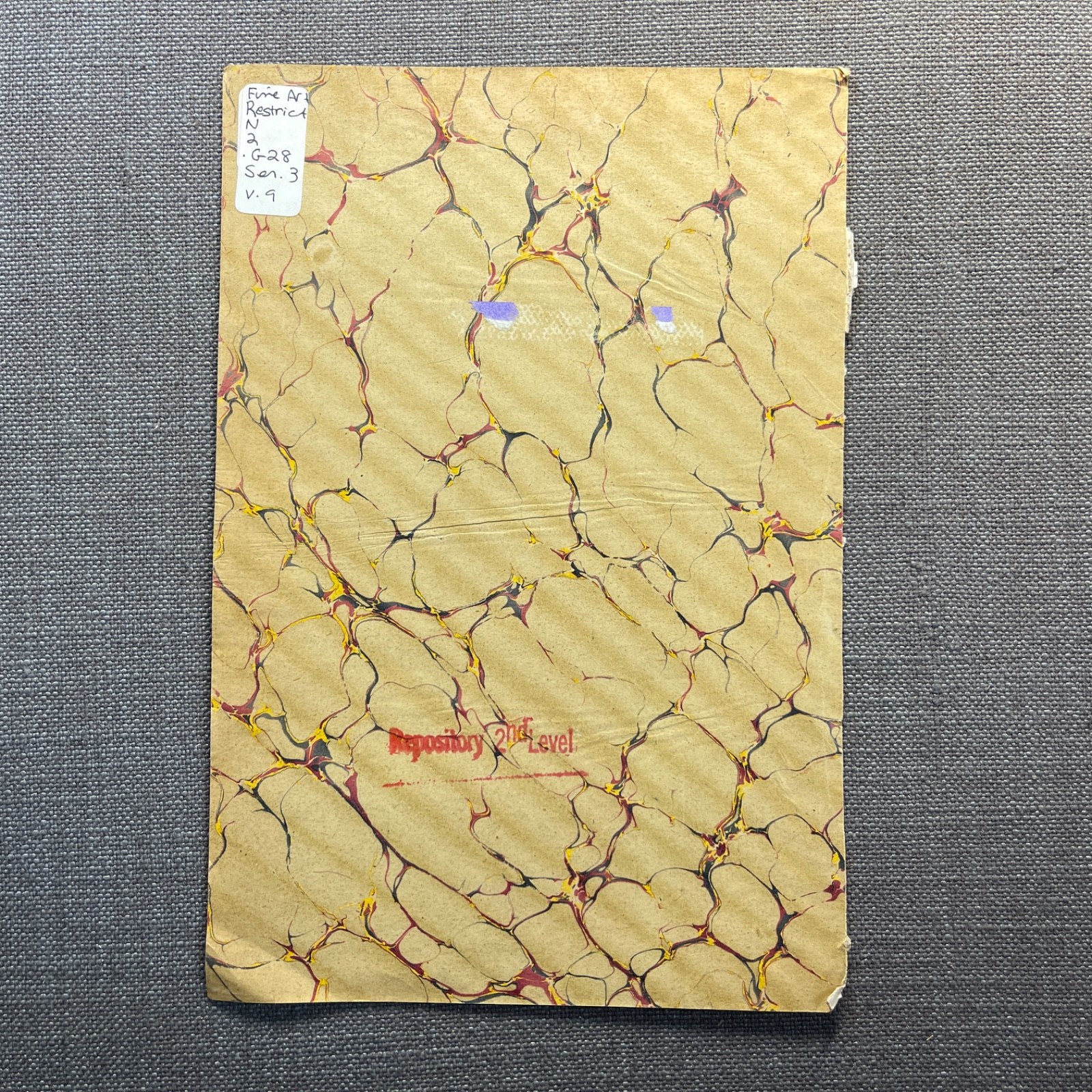Antique Marbled End Papers Bookbinding Brown Red Yellow Blue Black Lot of 10