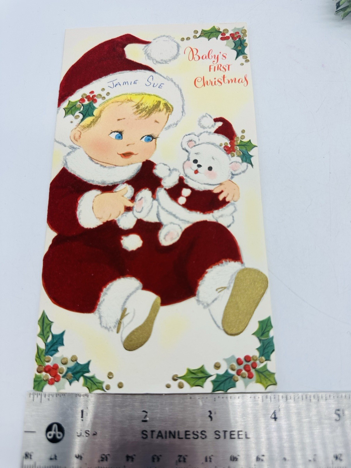 Vintage Baby’s First Christmas Greeting Cards Set of 2