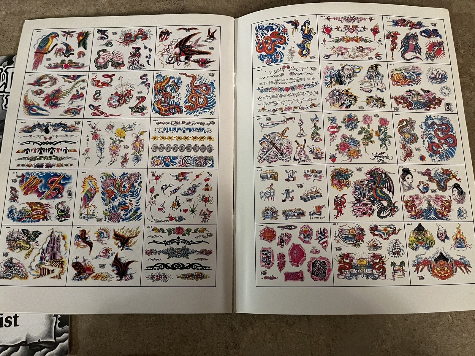 Vintage 1996-97 Huck Spaulding Ent Inc Tattoo Catalog Supplement & Price List