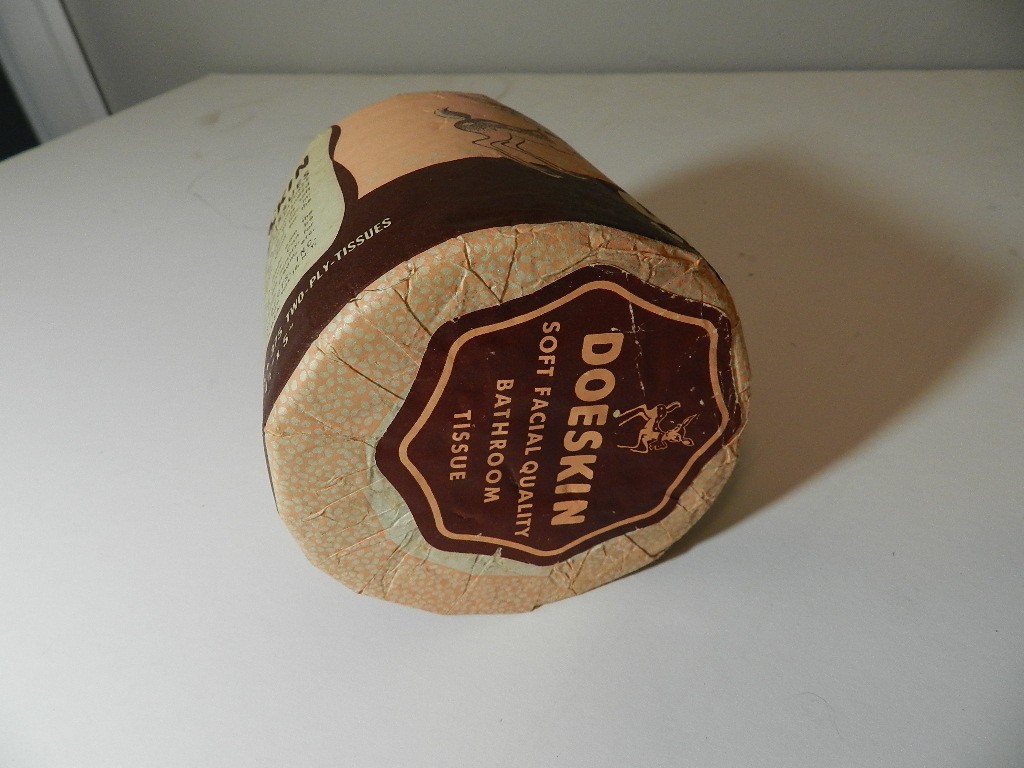 VINTAGE 1950’s DOESKIN TOILET PAPER- NEW OLD STOCK- FAWN IMAGE- VINTAGE HOME