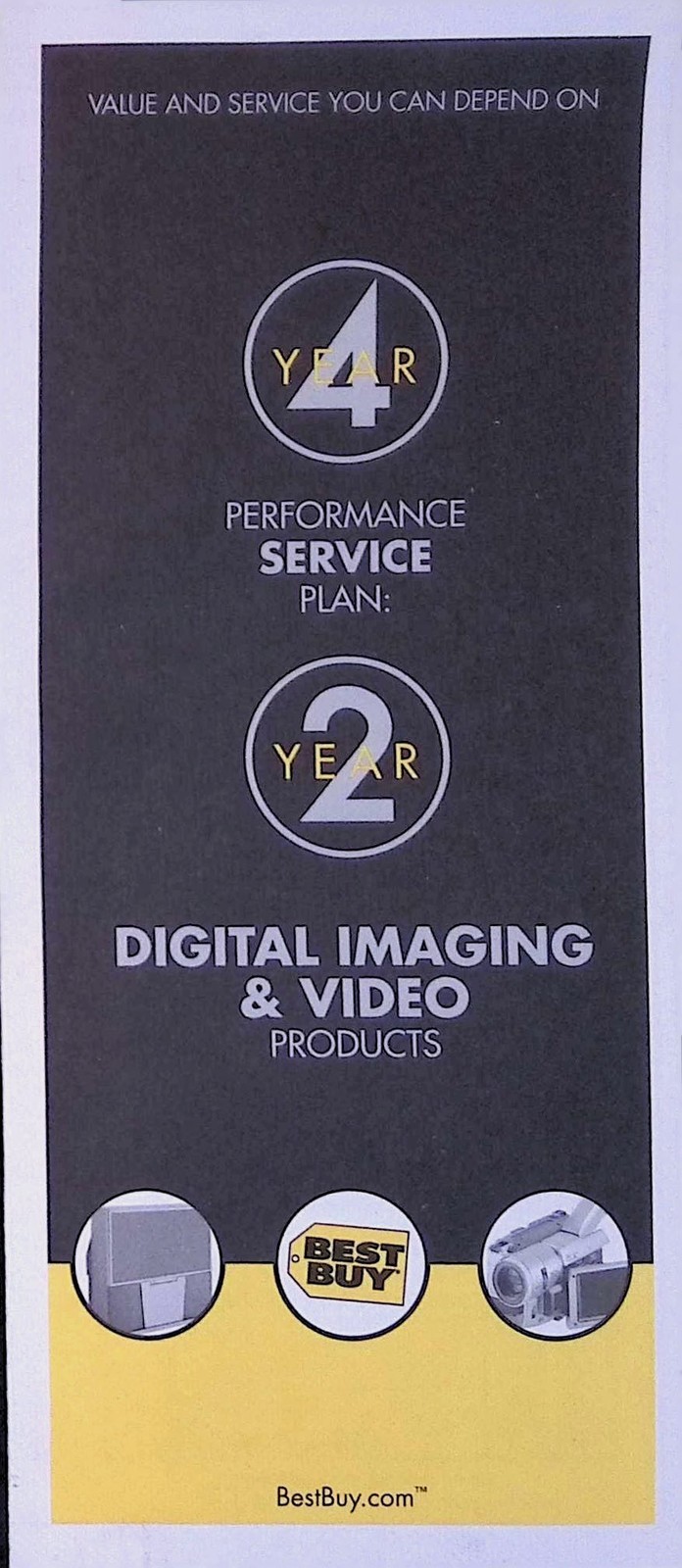 Best Buy Brochure Early 2000s Performance Service Plan Electronics Coverage