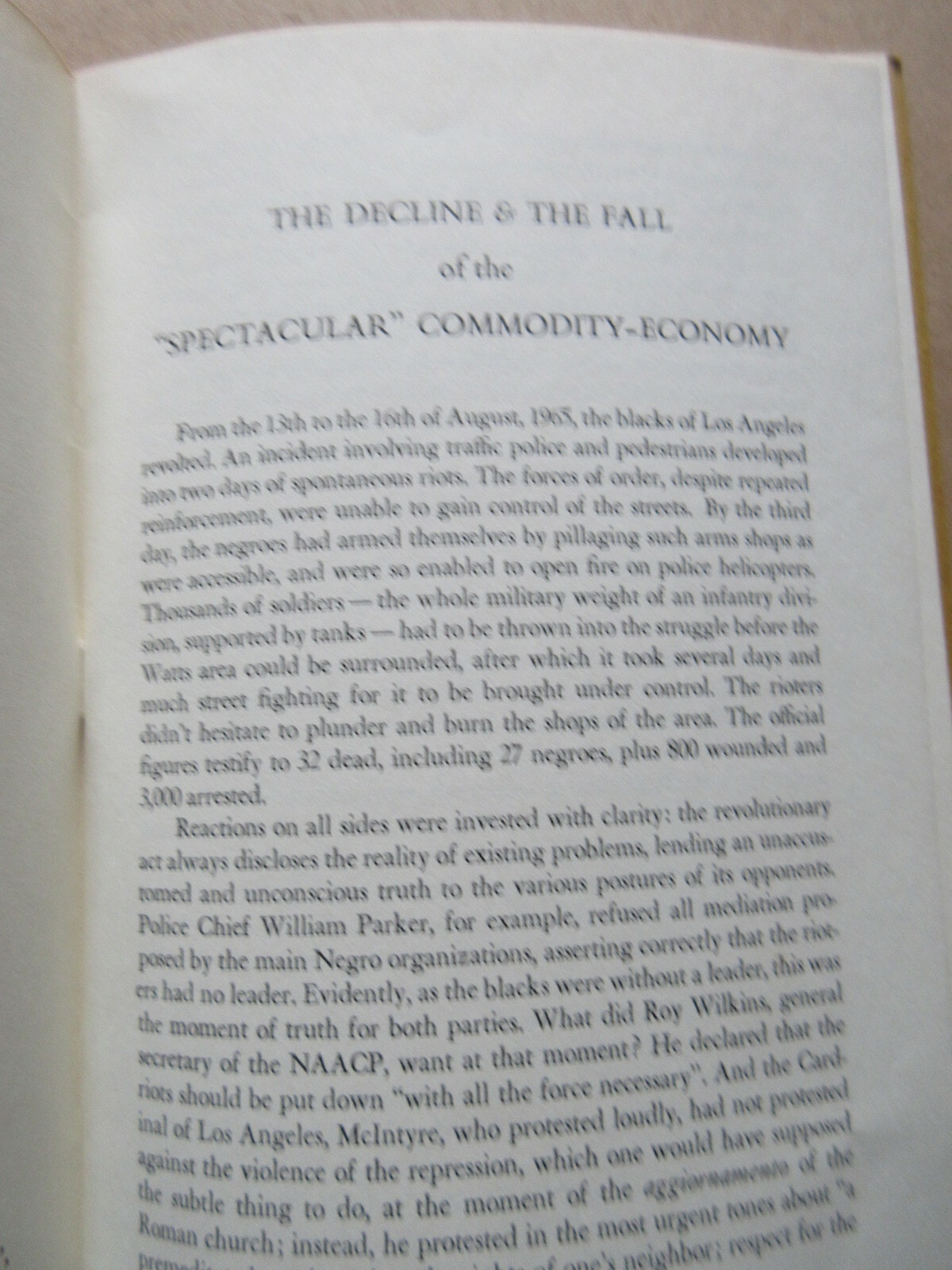 1965 THE DECLINE & THE FALL of the “SPECTACULAR” COMMODITY-ECONOMY booklet