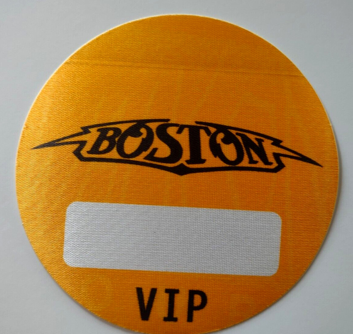 Boston VIP Backstage Pass Hard Classic Rock Cloth Fabric 1994 Walk Tour Orange