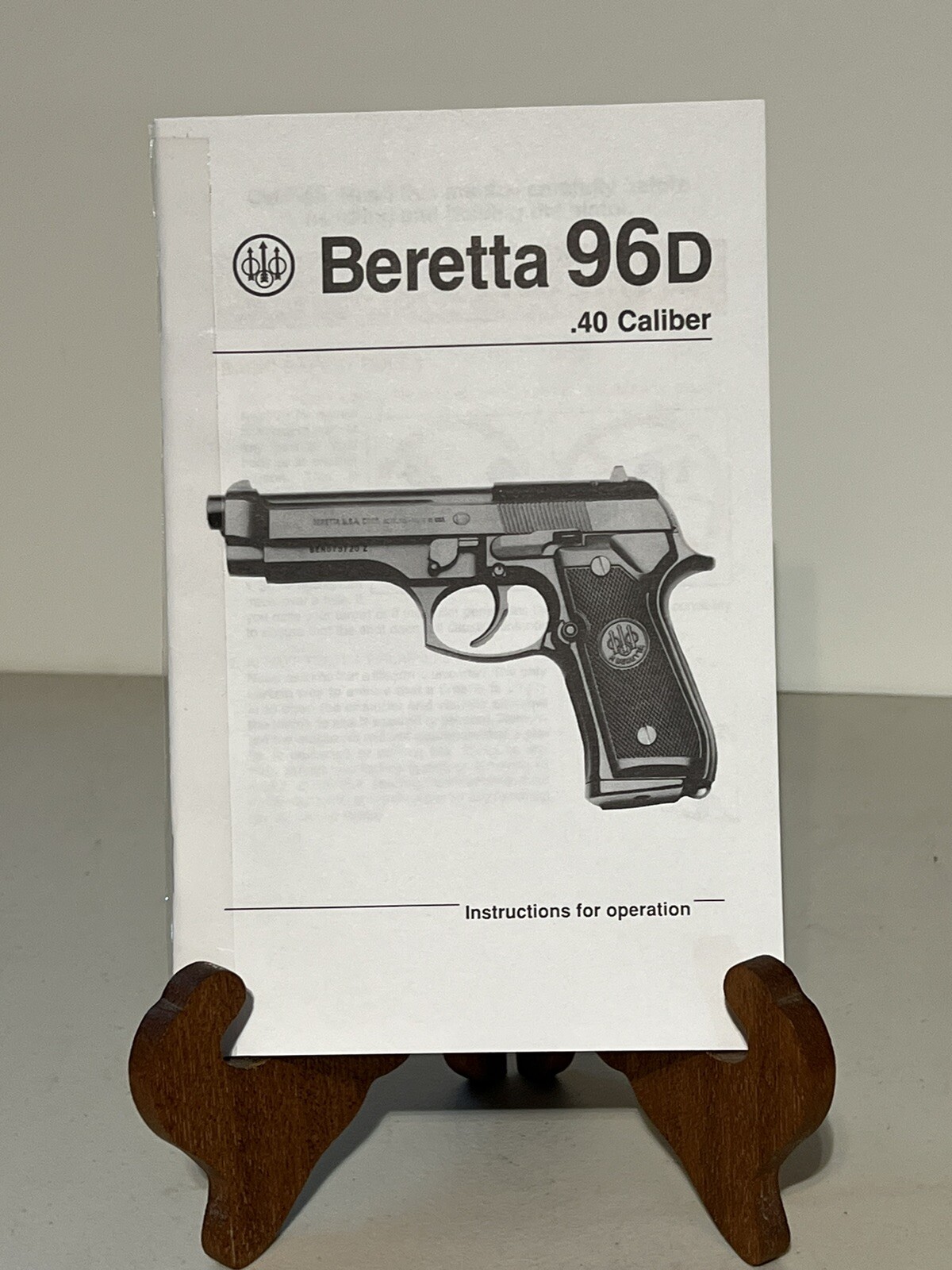 2004 BERETTA 96D .40 Caliber Instruction Manual