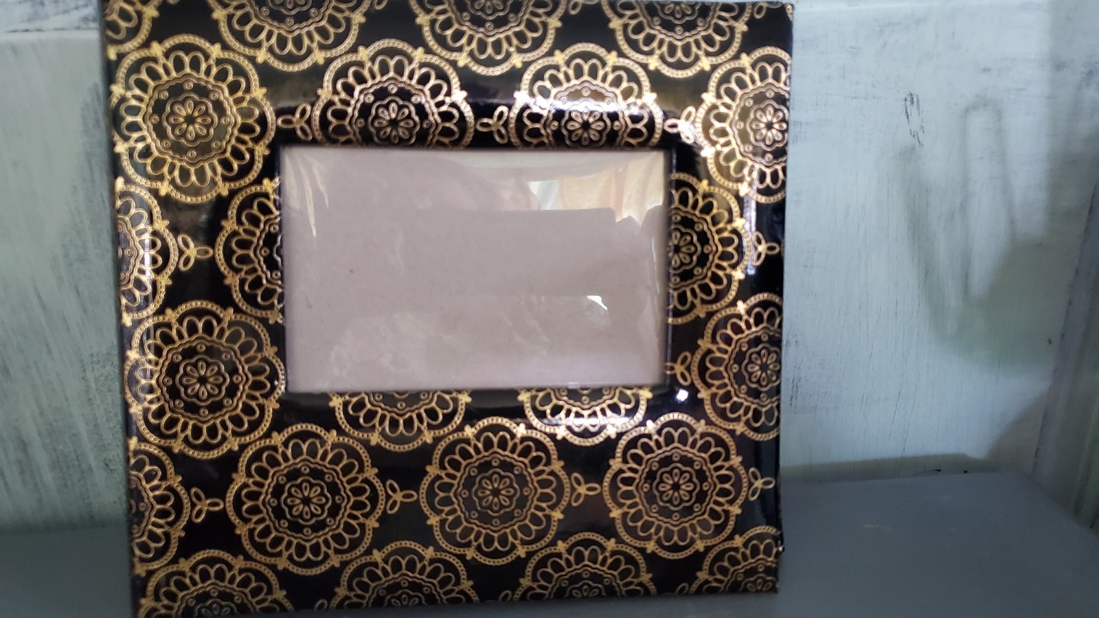 Very Fancy Photo Album/ 200 “4×6″ photos/ Black-Gold/ NWOT /9,5x9x2,5”