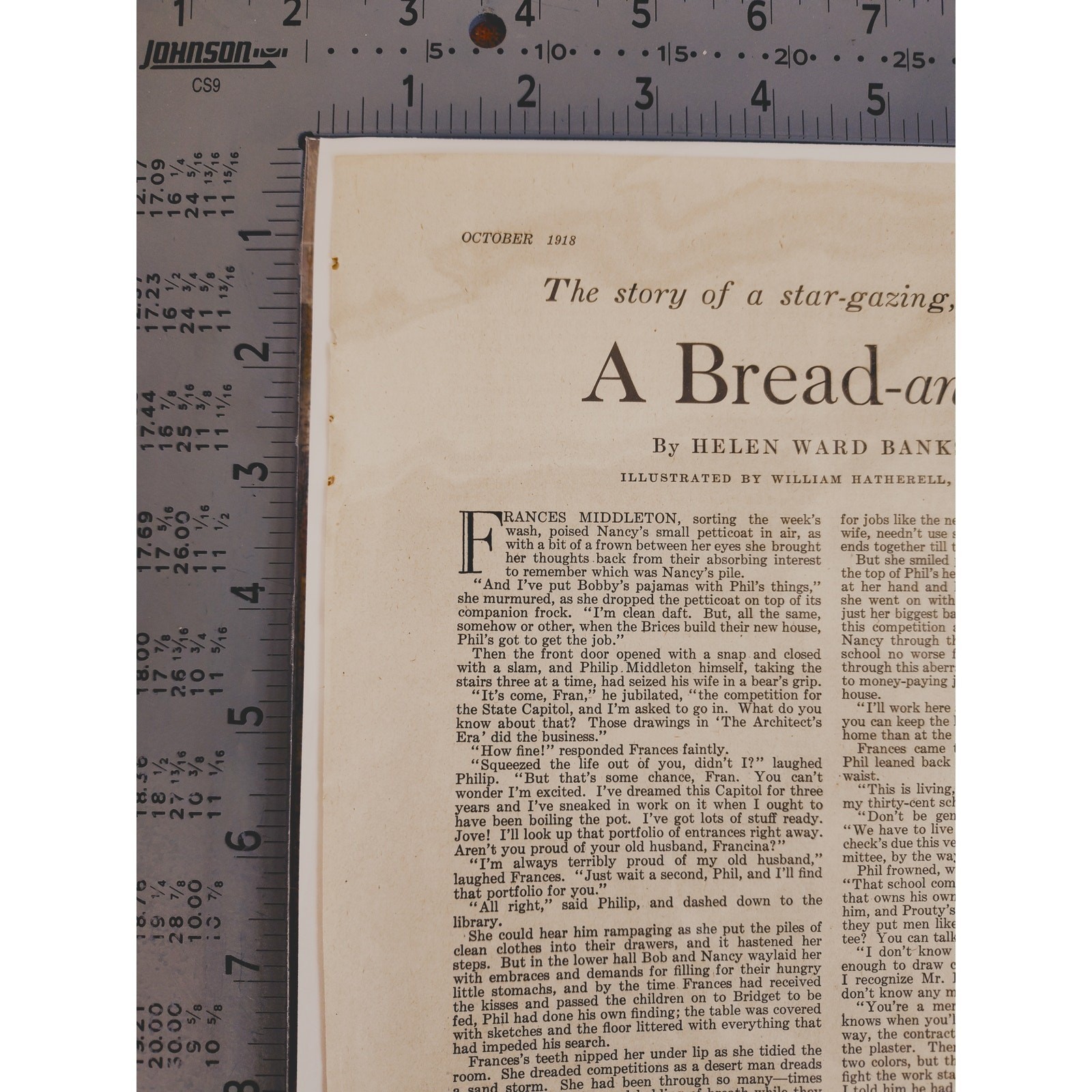 1918 A Bread-and-Butter Wife Original Vtg PRINT ARTICLE by Helen Ward Banks