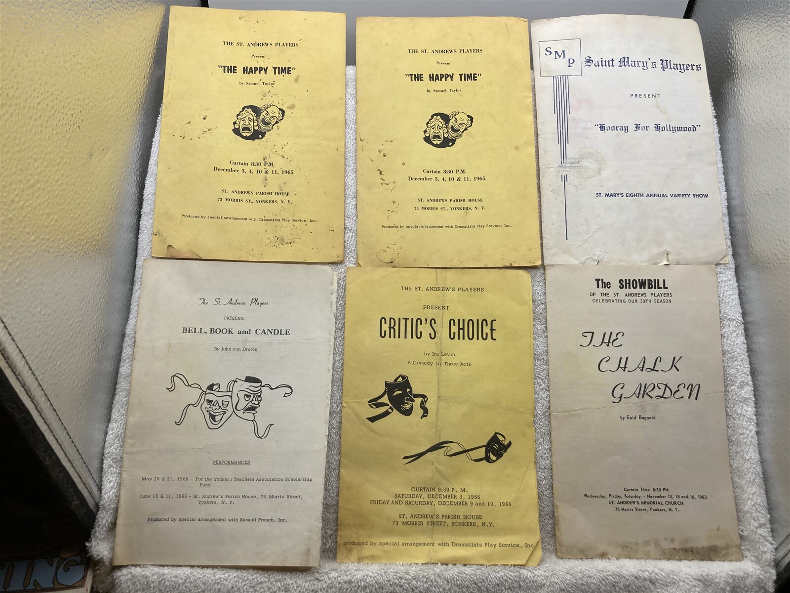 1965 St. Andrews Players Yonkers New York Programs St. Mary’s Play Vtg