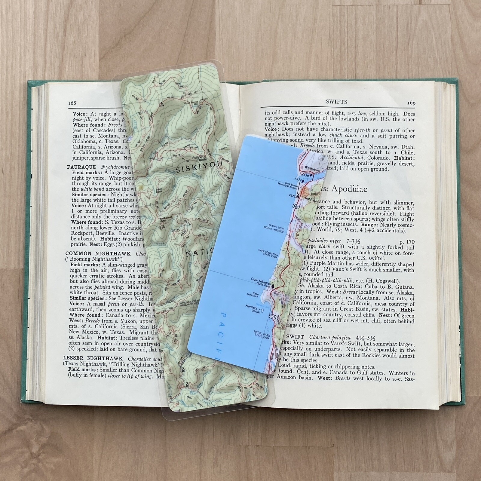 Repurposed Map Paper Laminated Bookmark for Books, Gift for Bookworms, Set Of 2