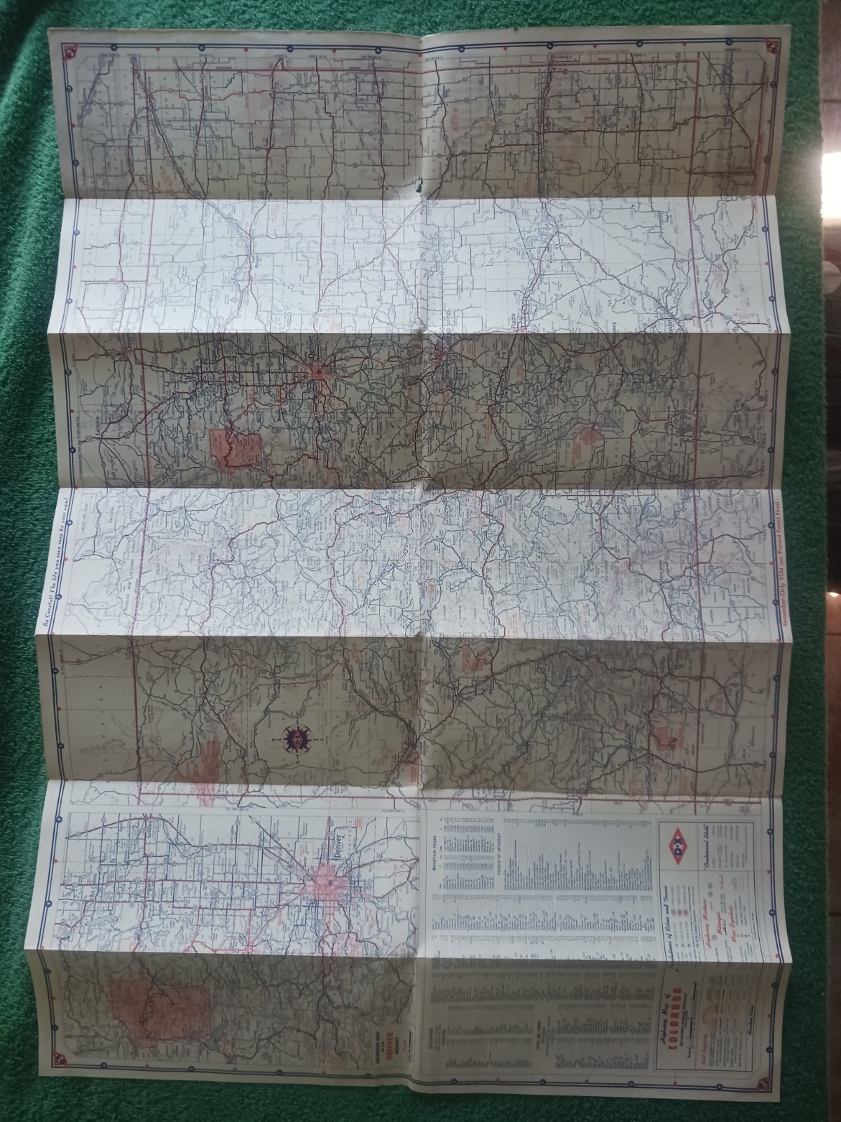 Vintage D-X Road Maps Colorado New Mexico