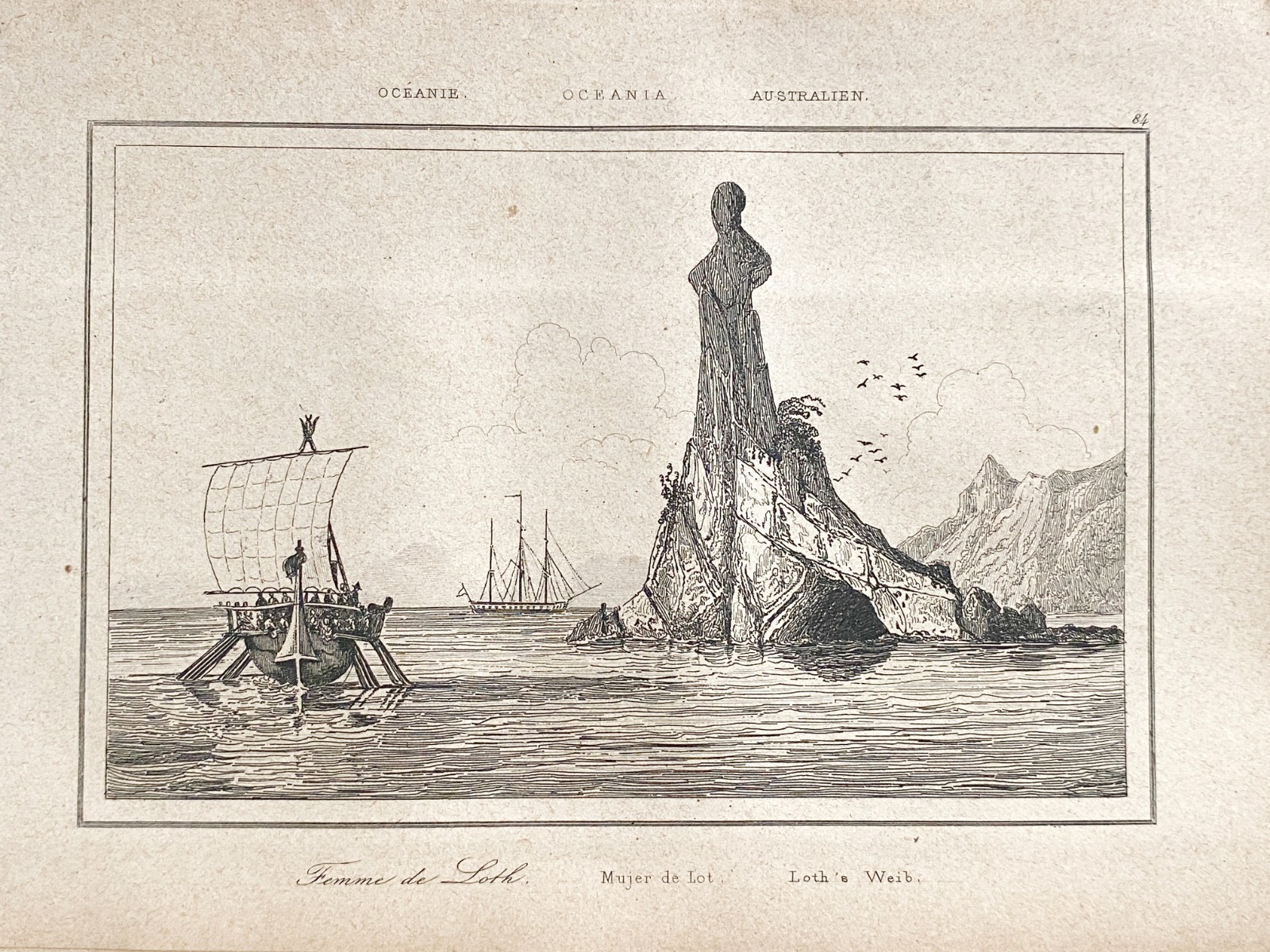 Engraving Australia ” Woman Of Lot “