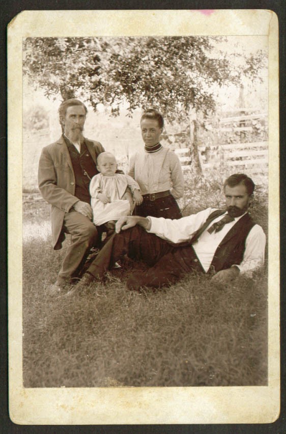 James Dilly Ed Dilly & wife & child photo place unknown