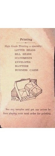 1940s Reading PA Photograph: W.H. Keller Printer Price List & Life Vignette