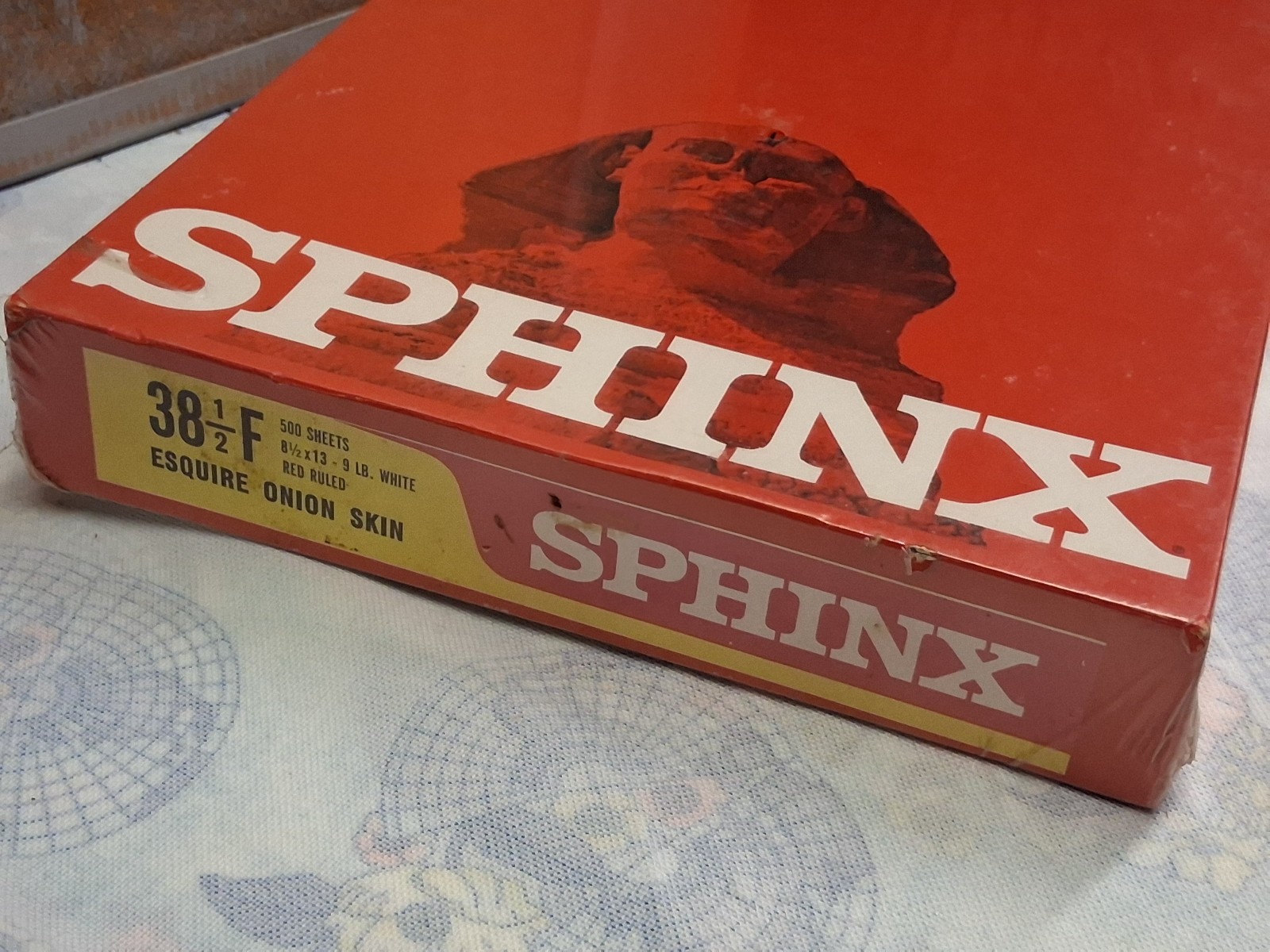 Vintage Sphinx Esquire Onion Skin Red Ruled Business Papers 500 sheets 8.5 x 13