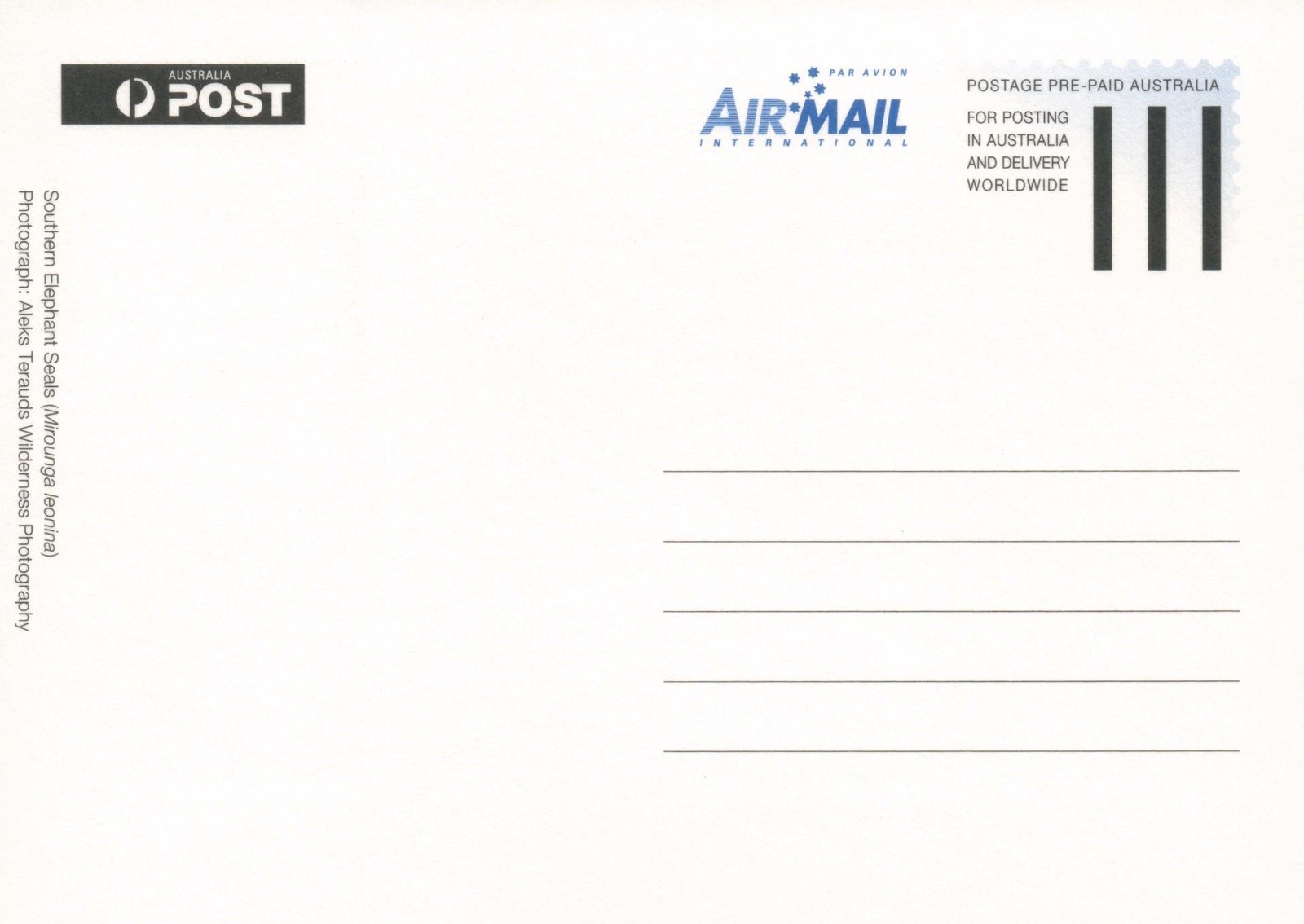 2010 Southern Elephant Seals POSTCARD Maxicard FDI 60c Stamp CTO in Kingston