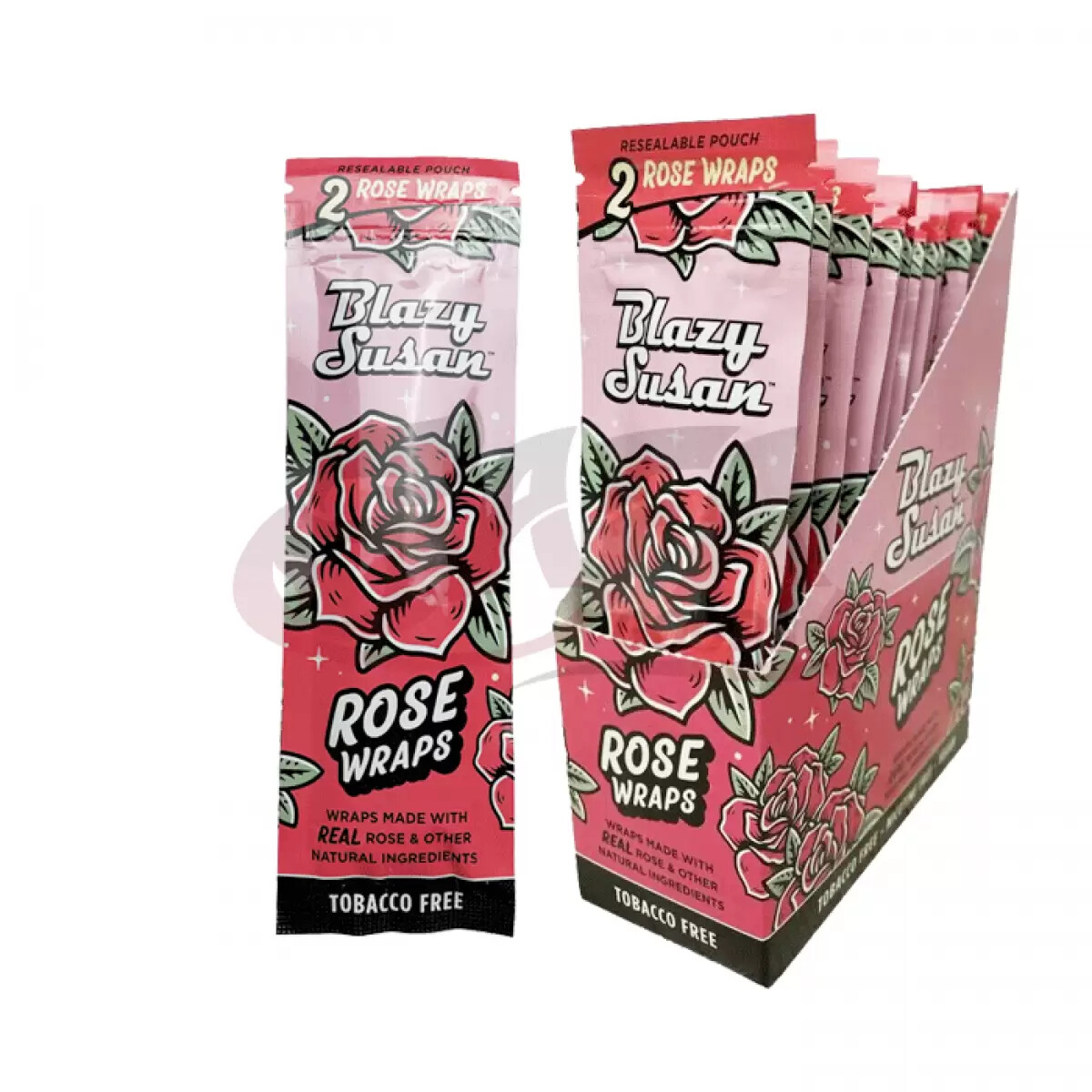Authentic Blazy Susan Rose Pre-Rolls Wraps 5 Packs Made with Real Rose