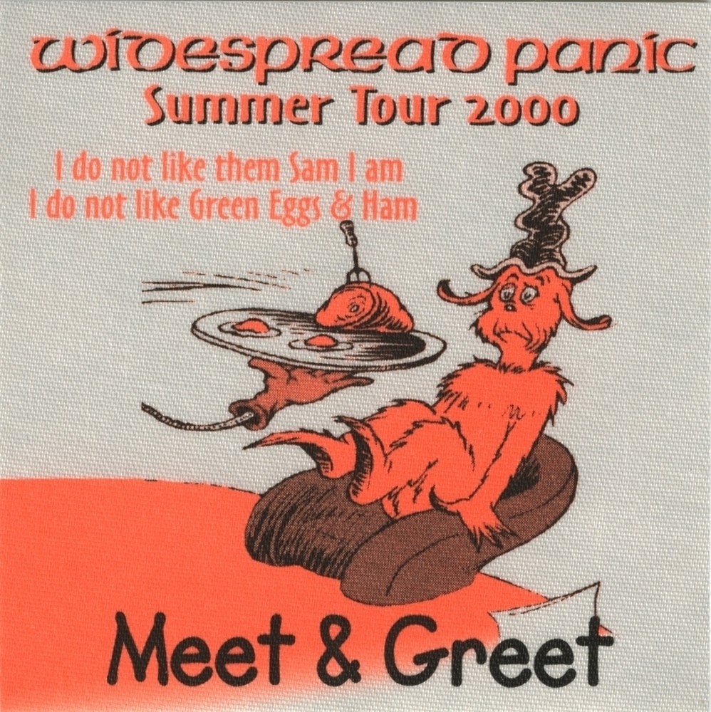 Widespread Panic 2000 concert tour Green Eggs & Ham Backstage Pass