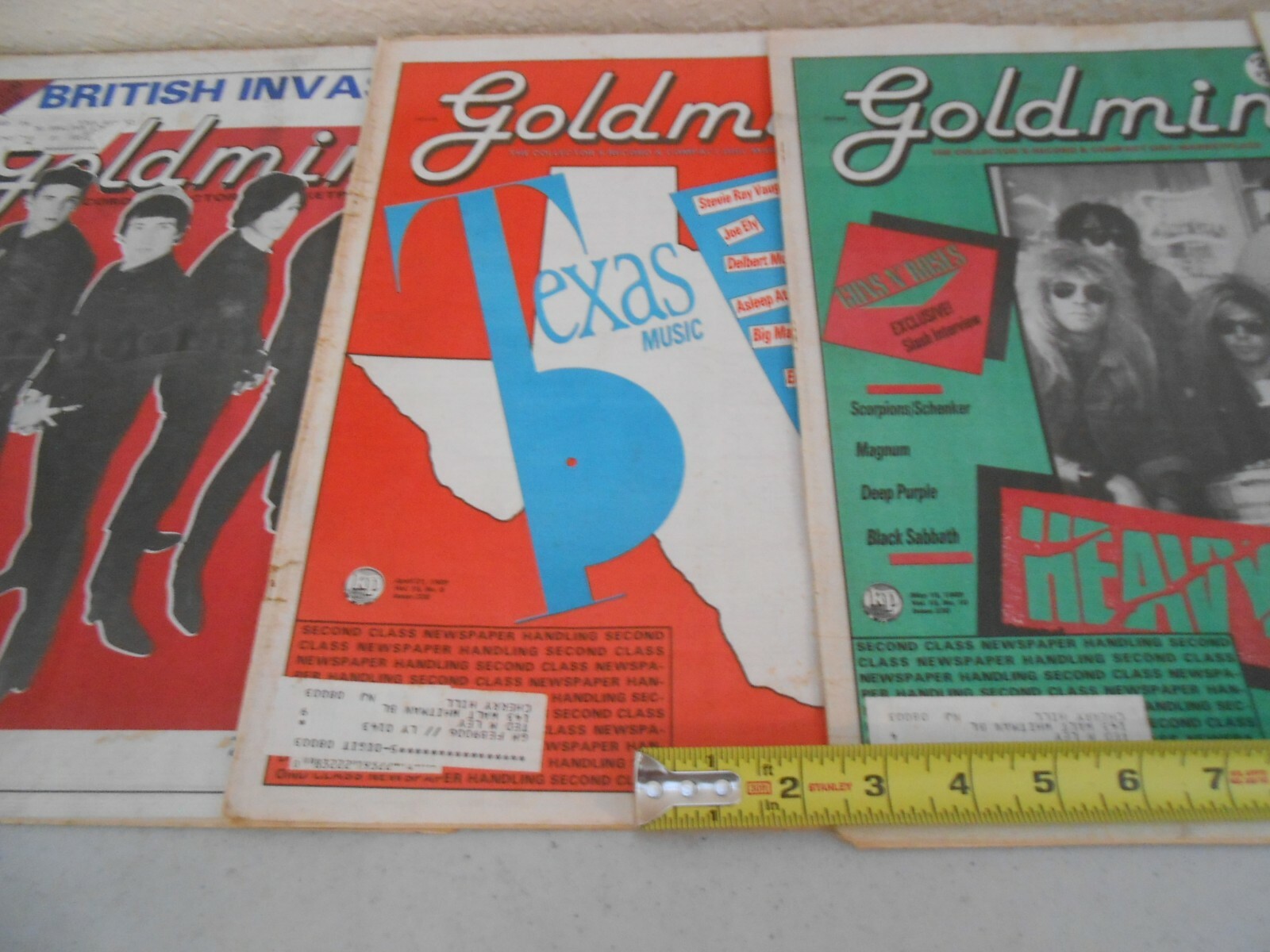 VINTAGE SET 5 GOLDMINE MAGAZINE REM / SANTANA / HEAVY METAL / MUSIC COLLECTOR’S