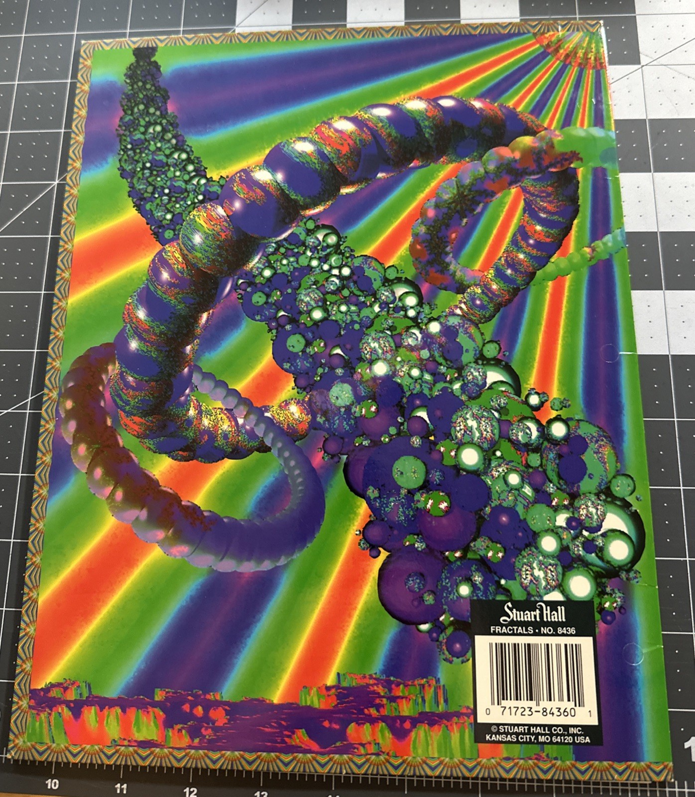 Vintage 1996 Stuart Hall Lifesmith Classic Fractals Presentation Folder Rainbow