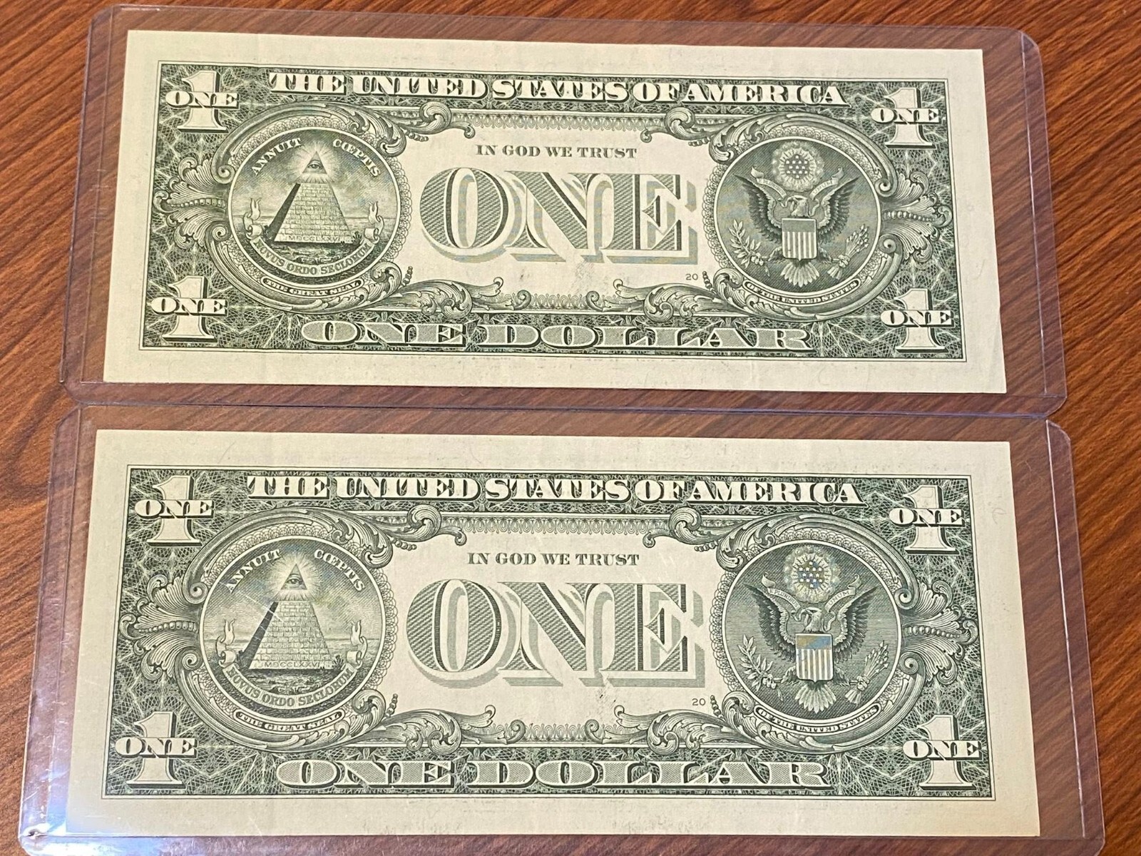 Sequence One Dollar Bills US Banknotes with Series 2017A