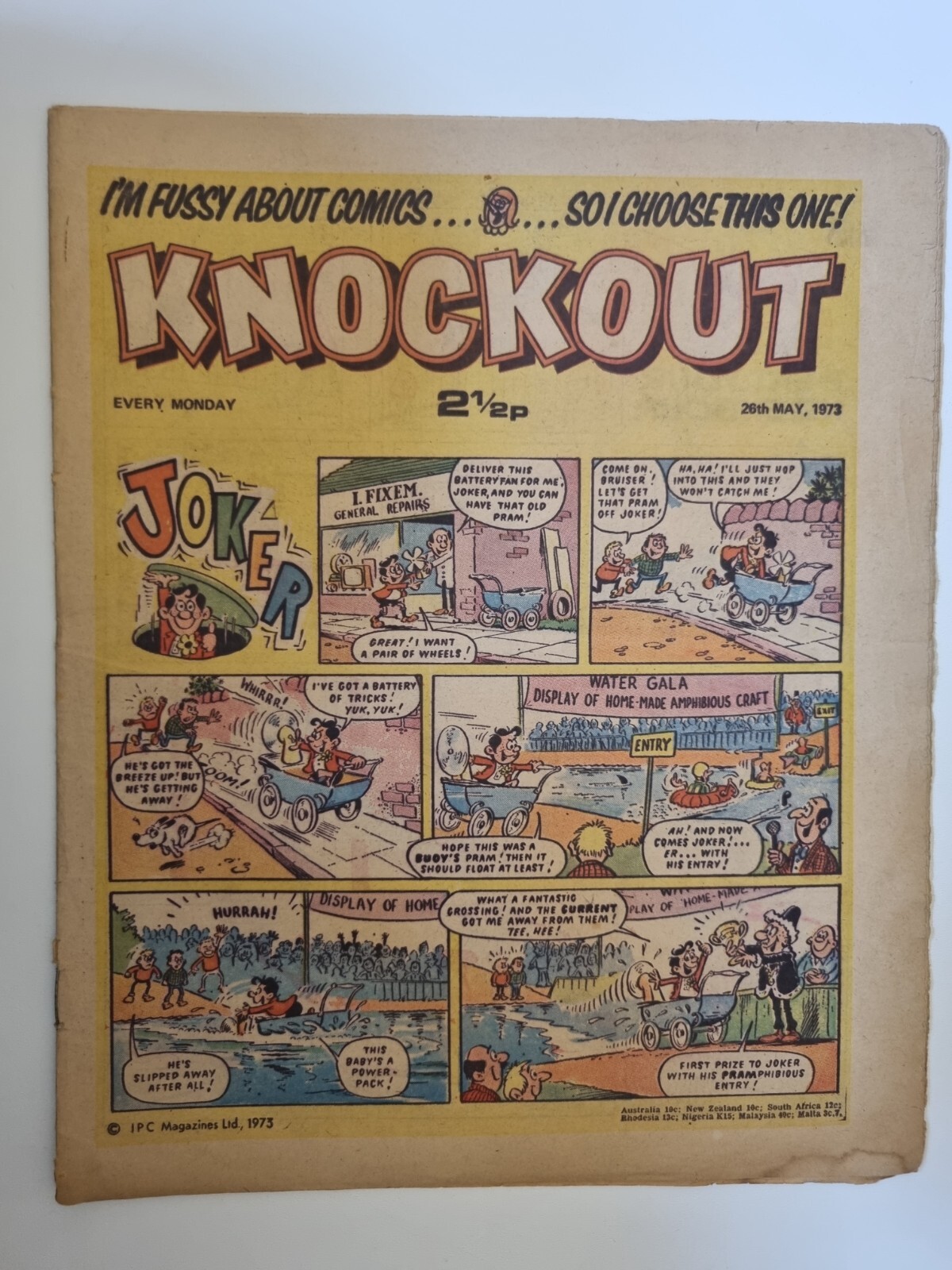Knockout Comic IPC Magazines British Weekly Comic 26th May 1973