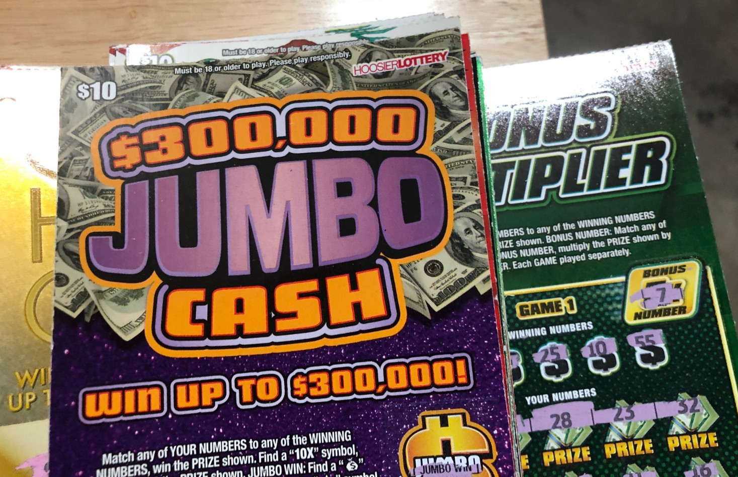 $10,000 Worth of NON-WINNING $10.00 INDIANA Lottery Scratch off Tickets 2025