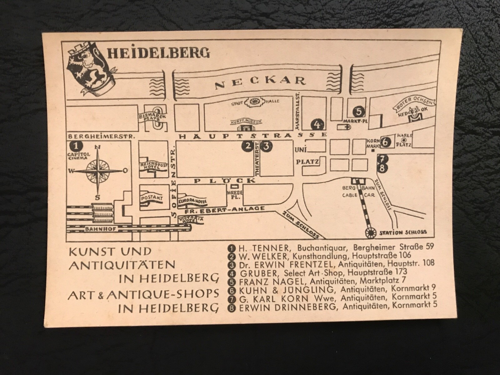 AMERICAN EXPRESS COMPANY m.b.H FOLDER IN FILIALE HEIDELBERG— 6 1/2 x 4 1/2 in