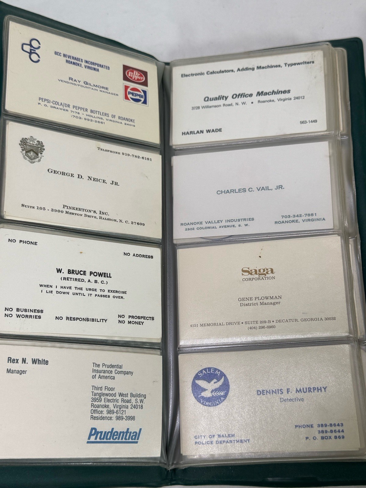 Vintage 1950 To 1990 Mid Century Business Card Binders & Cards Nice Collection