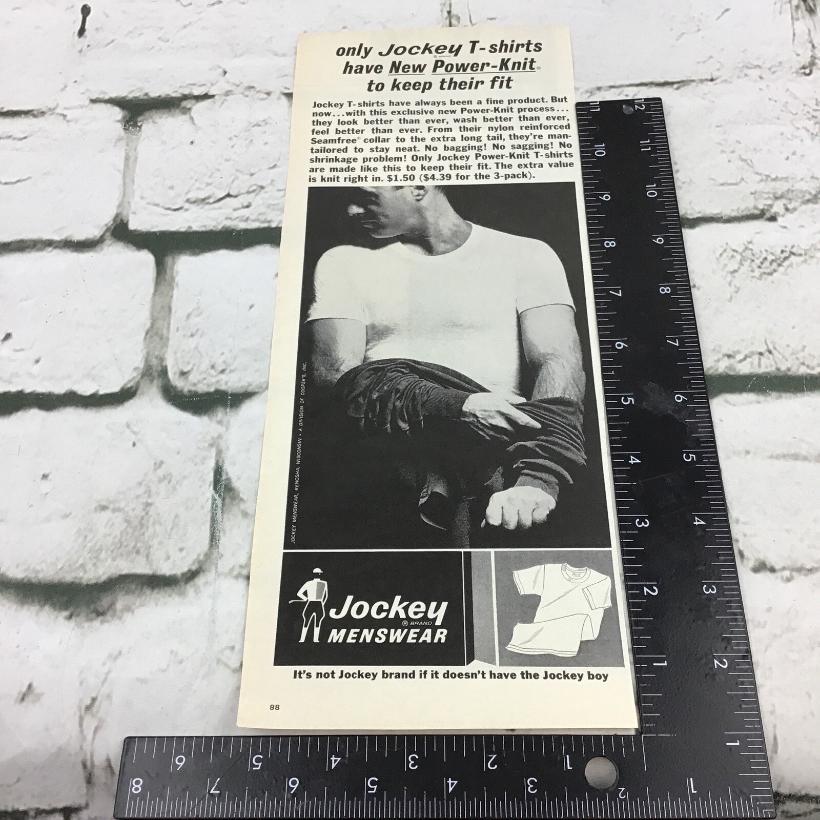 Vintage 1964 Jockey Brand Menswear T-Shirts Clothing Advertising Art Print Ad