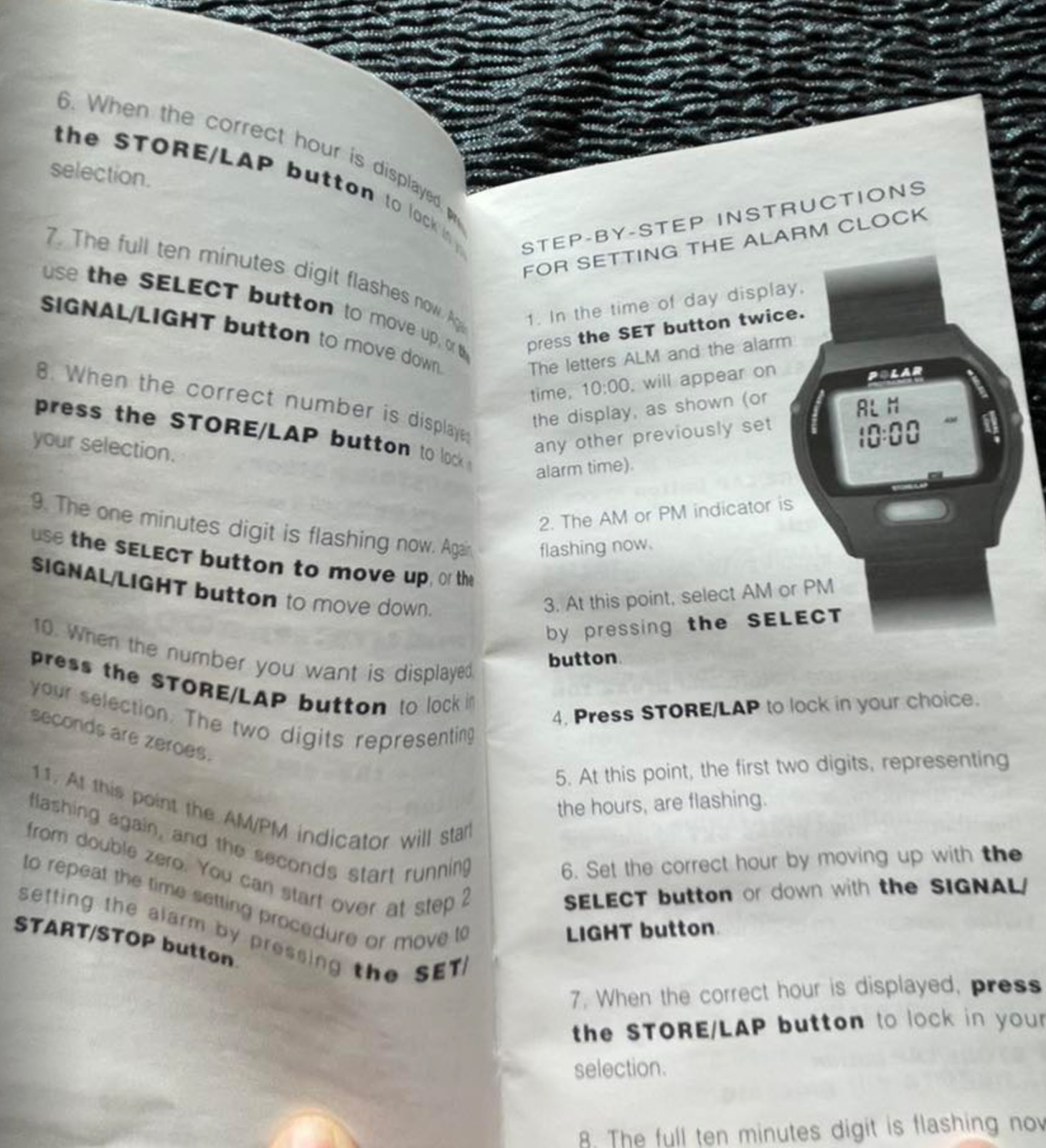Directions Polar Protrainer NV HRM Heart Rate Monitor User’s Manual ONLY