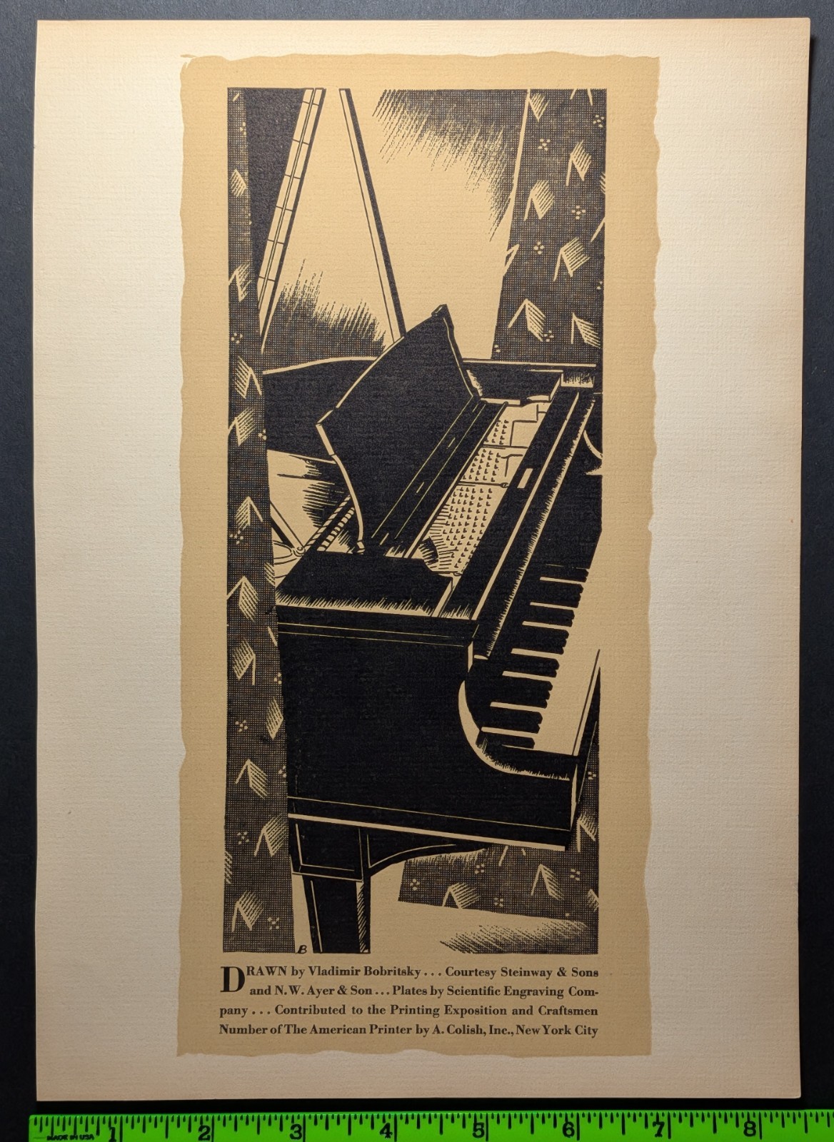 Vintage Steinway Piano Paper Print Flyer