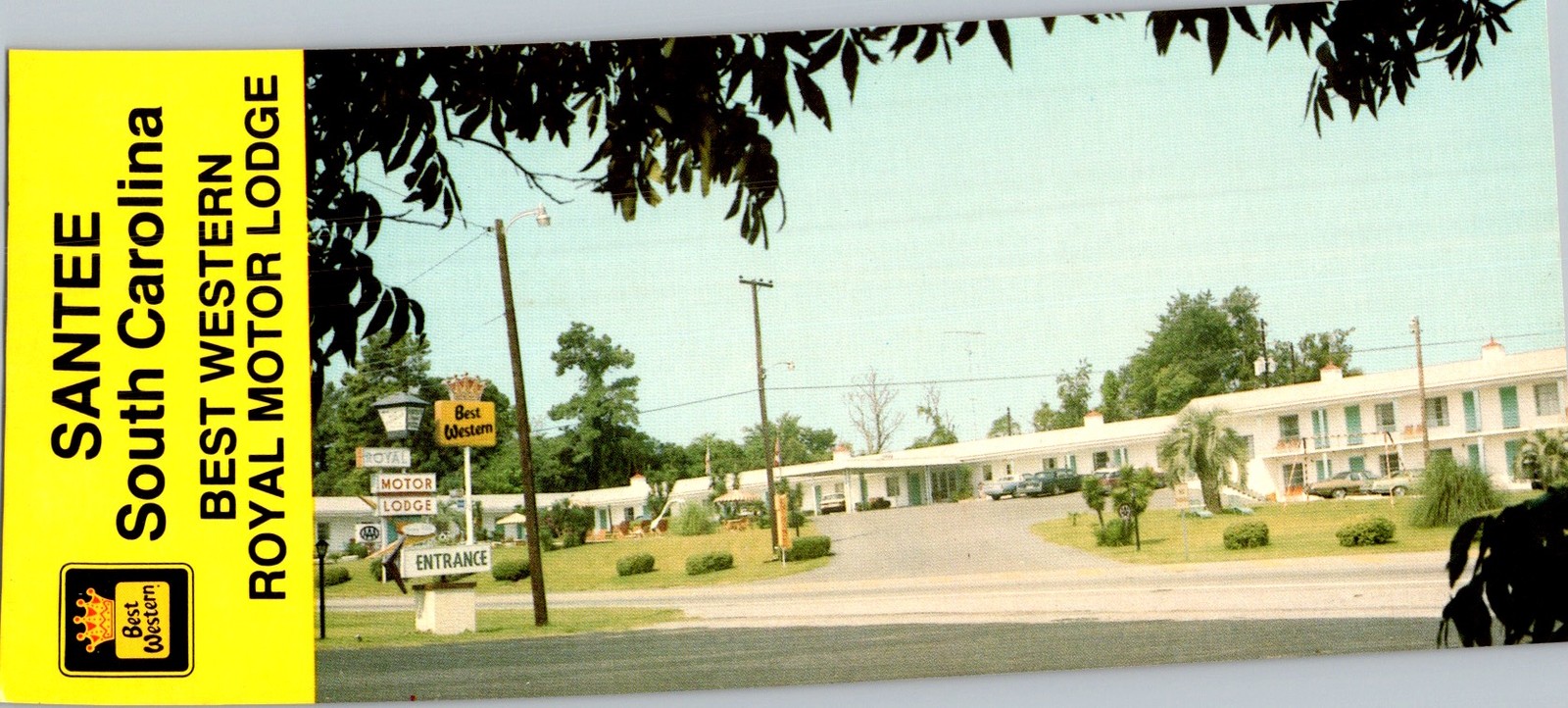1970s Best Western Royal Motor Lodge Rack Card Postcard Santee SC AAA Americana