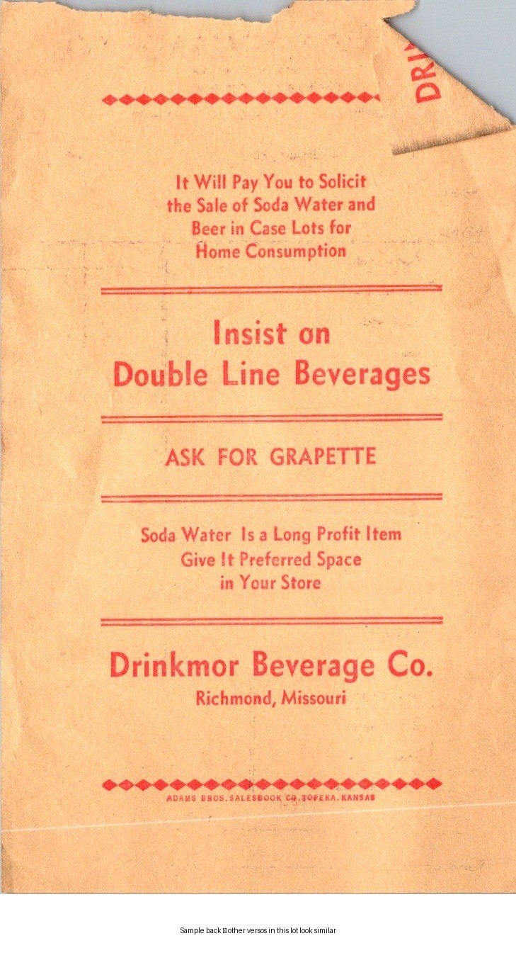 1950s Drinkmor Beverage Co Richmond MO 4 Receipts Rainbow Cafe Ritz Cafe