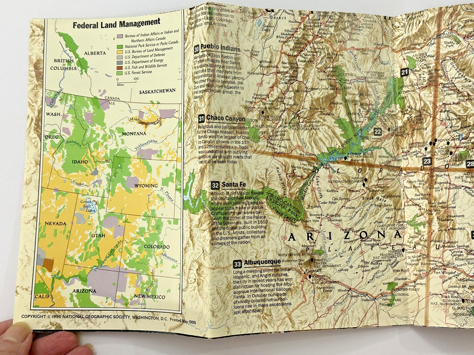 Heart Of The Rockies National Geographic Map From July 1995 Rocky Mountains
