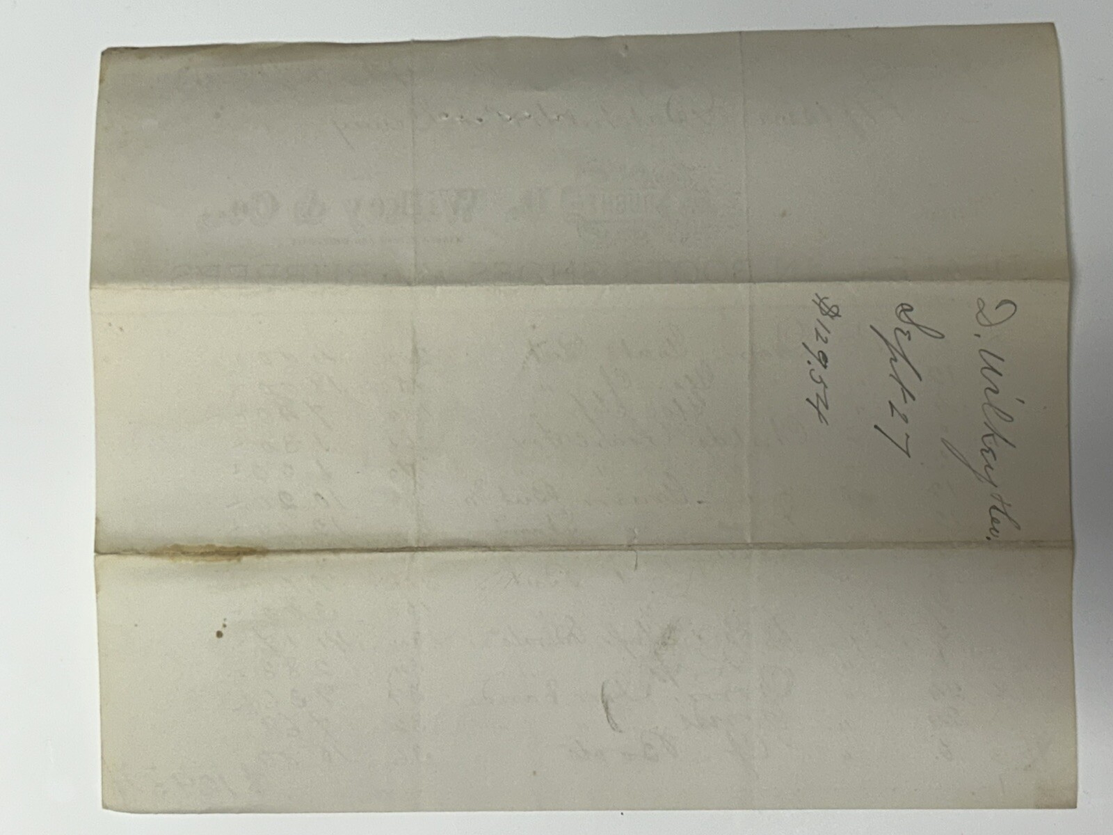 Derby Line, VT 1883 D Wilkey & Co Boots Shoes Rubbers Billhead Invoice Vermont