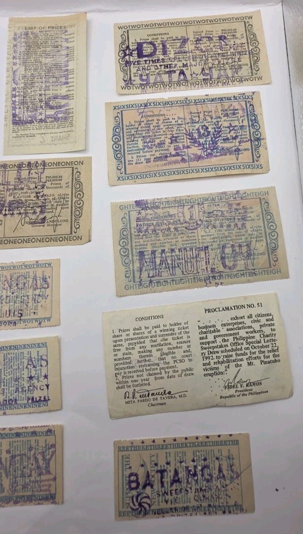 1950s-1990s Philippines Paper Collectible Vintage Sweepstakes.Lot Of 16.Used.