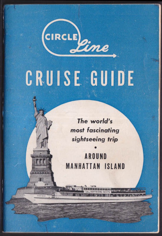 Circle Line Cruise Guide Manharran 1952 Cunard tugs LaGuardia S S United States