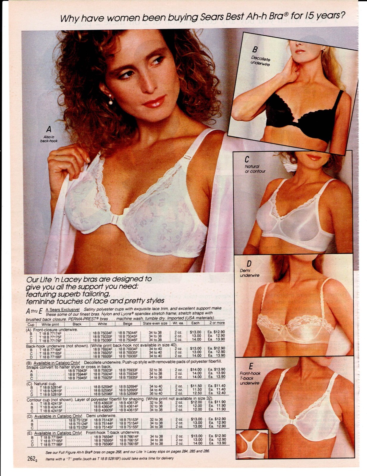 VINTAGE 80’S CATALOG LADIES BRAS SLIPS GARTER BELTS PHOTO CLIPPING AD PRINTS