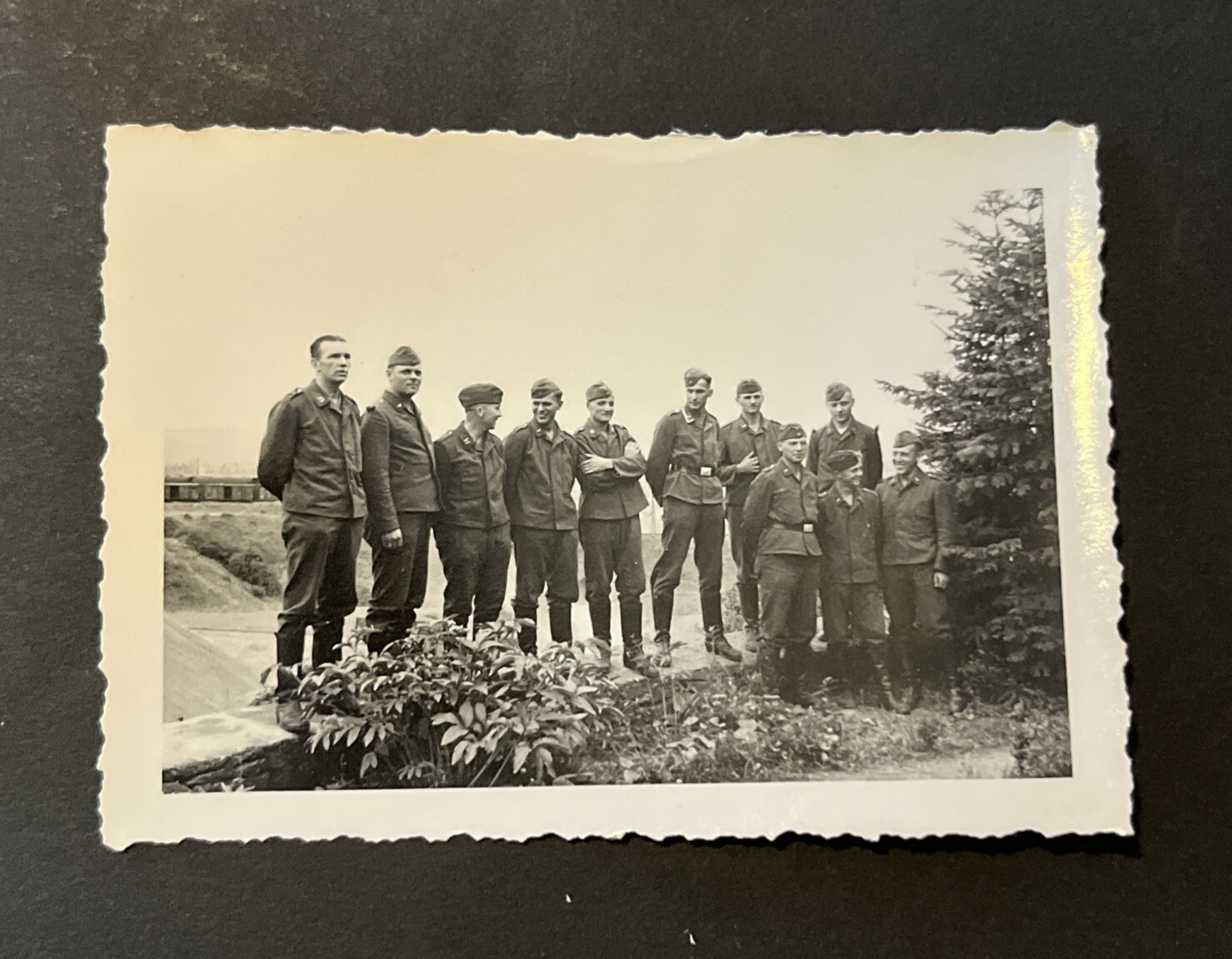 Soldiers Lined Up WW2 WWII German Third Reich Military War Photo