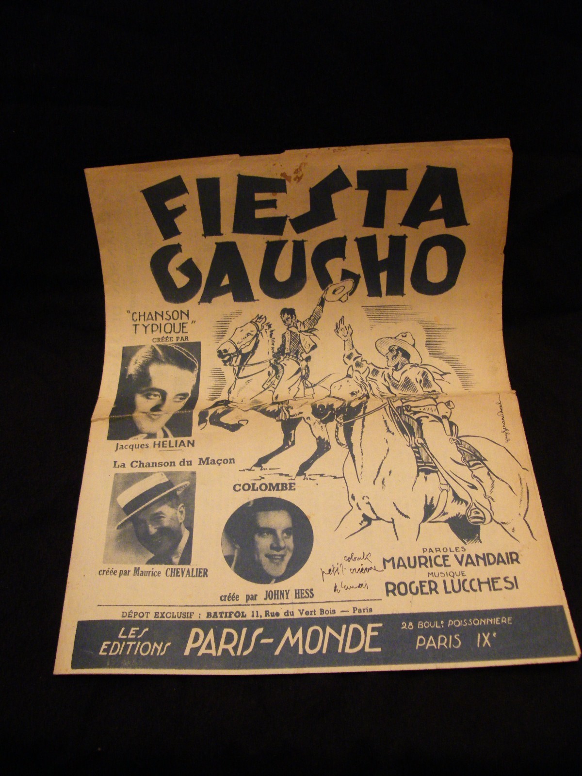 Partition Fiesta Gaucho Helian Knight Hess Music Sheet