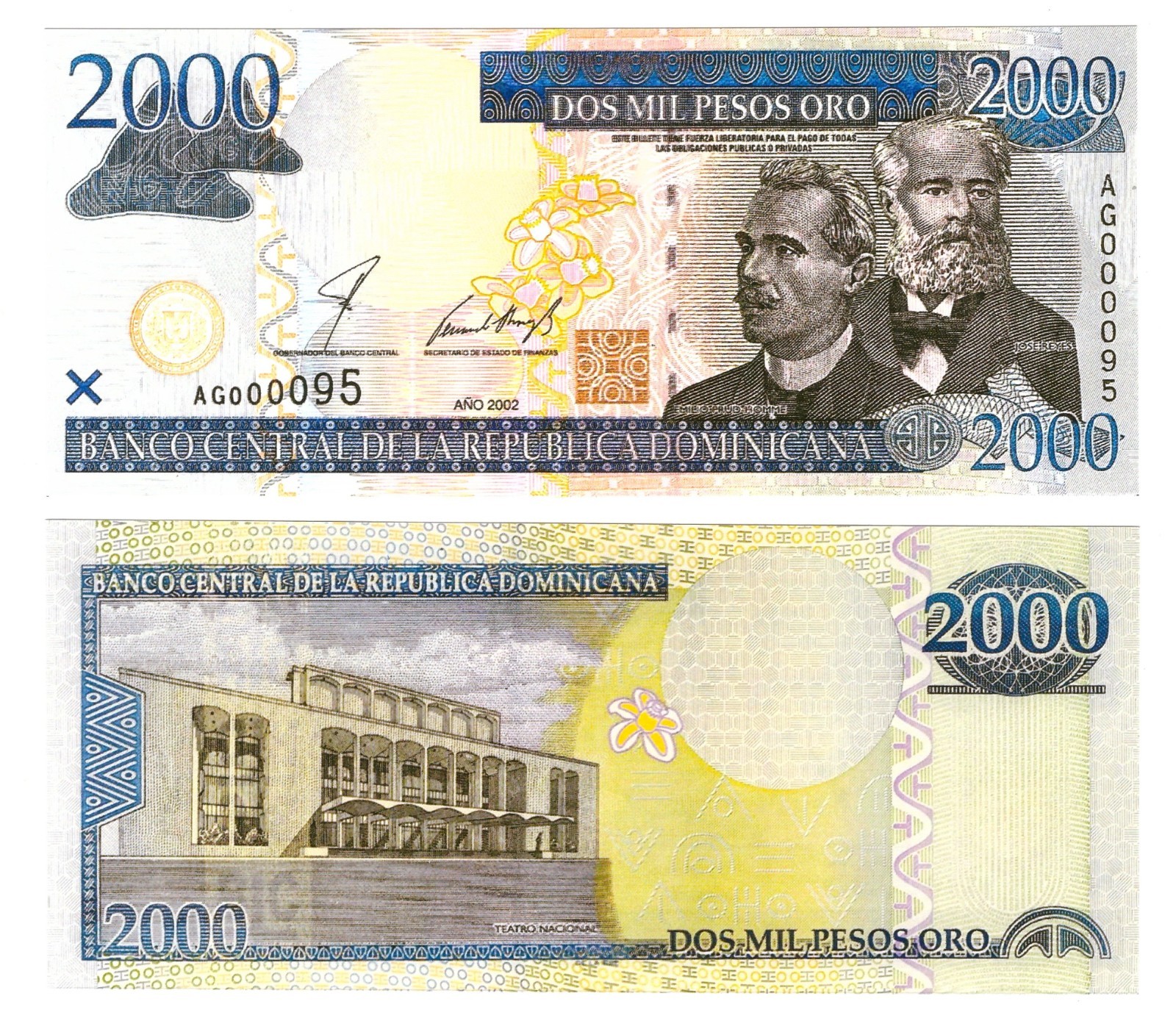 u Reproduction Note Dominican Republic 2000 Pesos Oro 2002 Pick #174 5562R