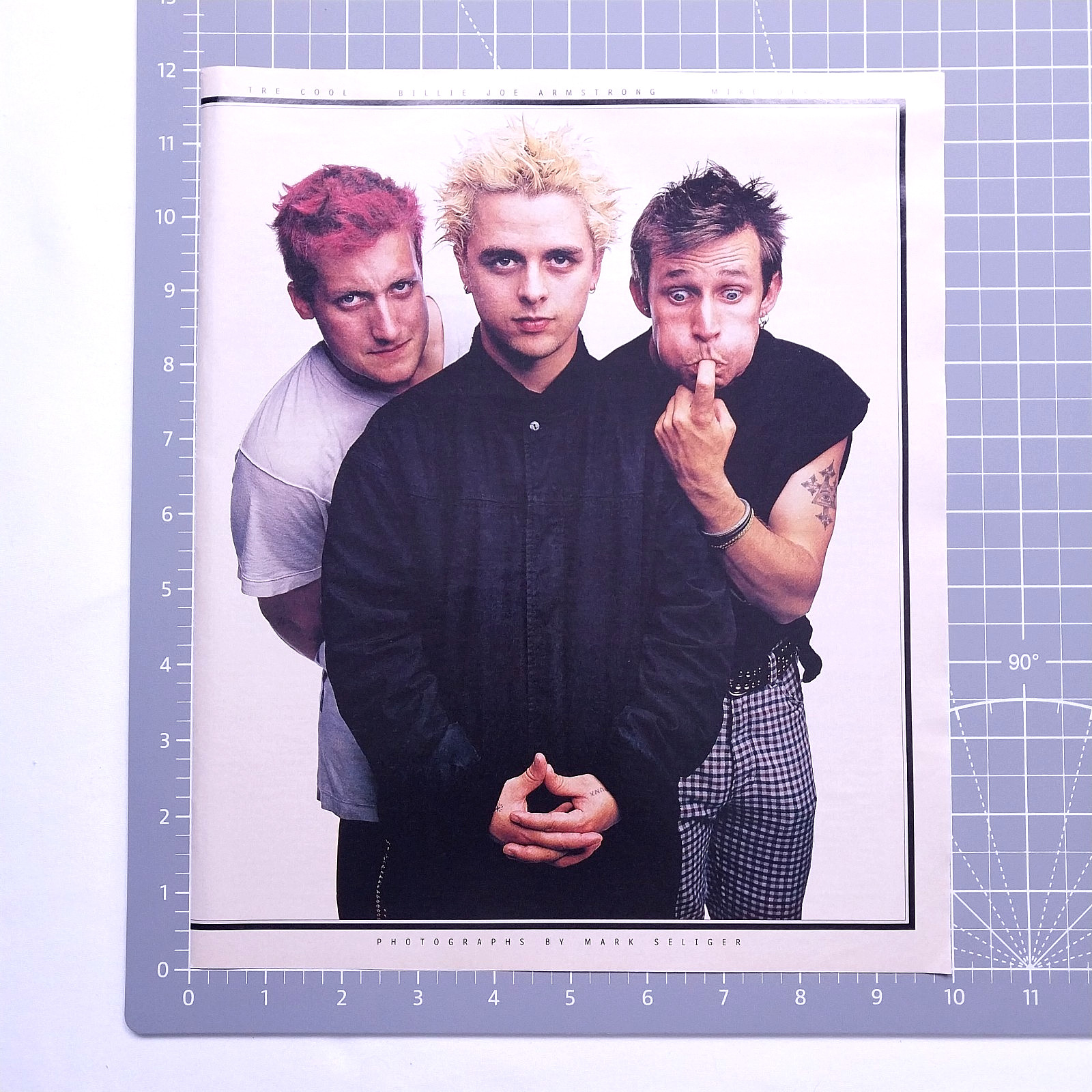 1995 Green Day Promo Picture – Original Vintage Magazine Page